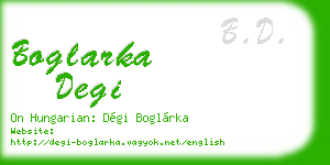 boglarka degi business card